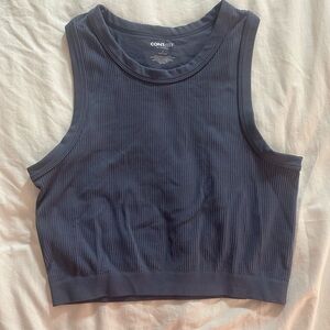 PacSun Blue Fitted Crop Tank Top